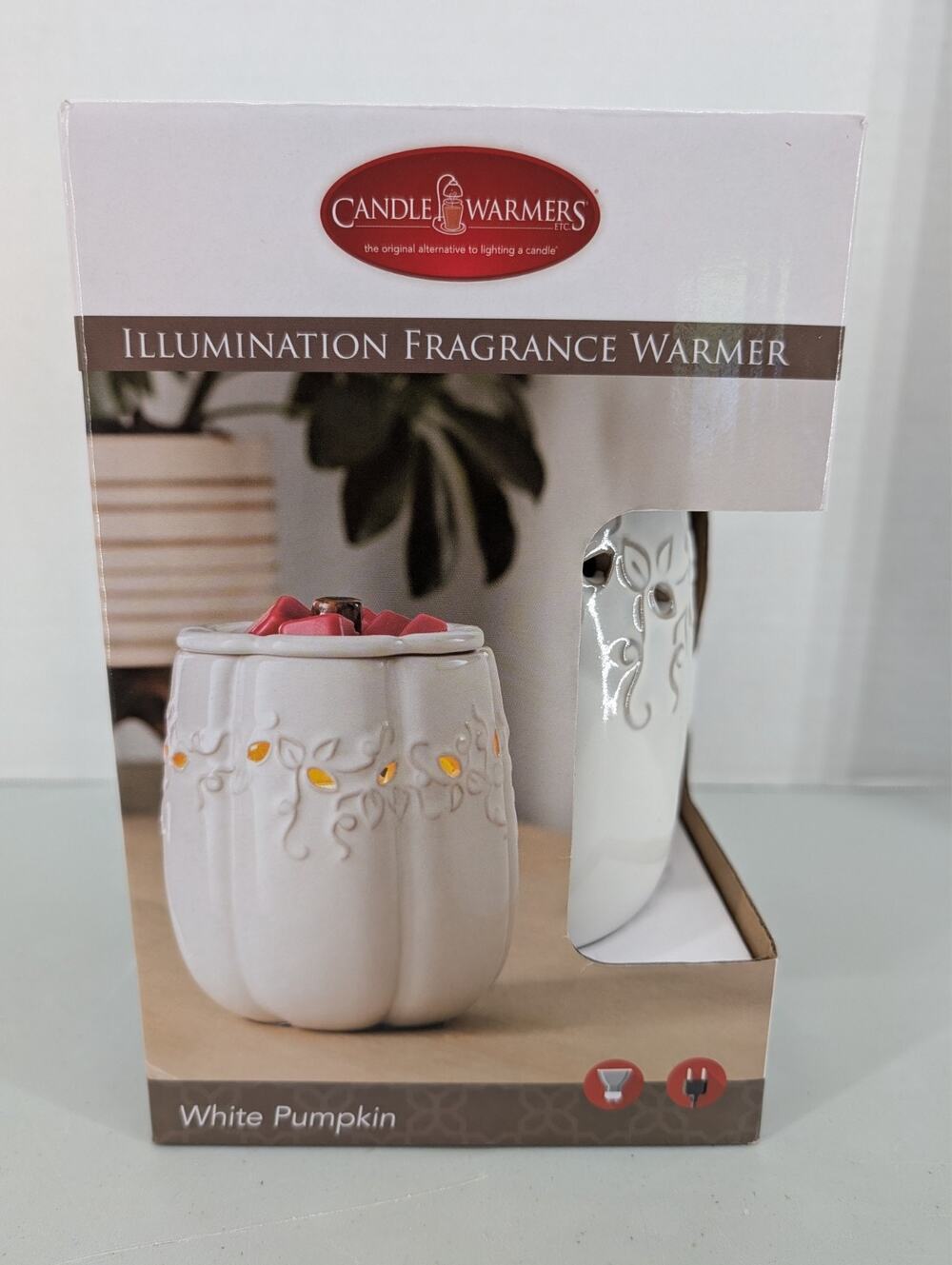 Candle Warmers Wax Burners Illumination Fragrance Vines Rustic White Pumpkin